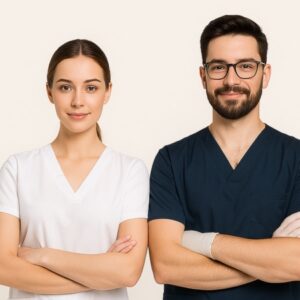 اپراتورهای خانم و آقا در مرکز لیزر دکتر شیرین راحمی